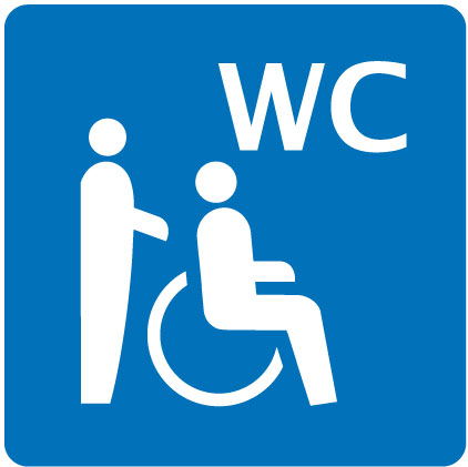 WC eingeschränkt rollstuhlgängig